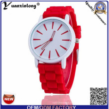 Yxl-815 Nouveau designer de mode Genève Ladies Sports Brand Montre silicone Montre Jelly Watch Quartz pour femmes Relojes